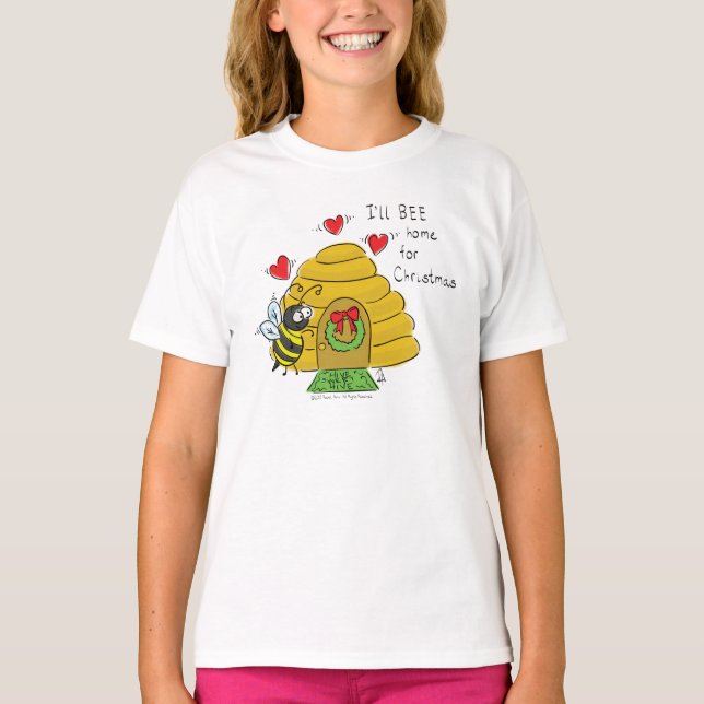 Niedlicher Weihnachtsbäume Funny Holiday Cartoon T-Shirt (Vorderseite)