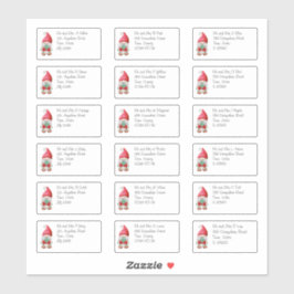 Niedlicher Weihnachtsbummel - Name und Anschrift Aufkleber