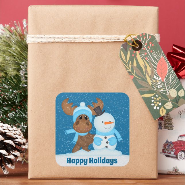 Niedlicher Weihnachtsbunker mit Aufkleber (Feiertag)