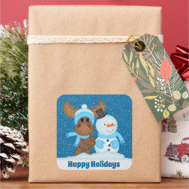 Niedlicher Weihnachtsbunker mit Aufkleber