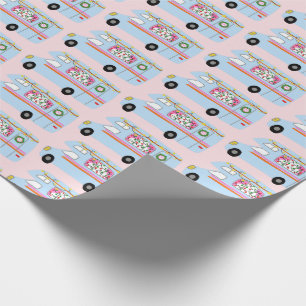 Niedlicher Weihnachtscamper Vintag Motorhome RV Xm Geschenkpapier