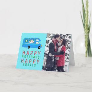 Niedlicher Weihnachtscampingplatz RV CUSTOM FOTO F Karte