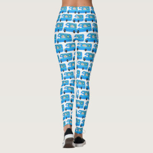 Niedlicher Weihnachtscampingplatz Vintag Motorhome Leggings