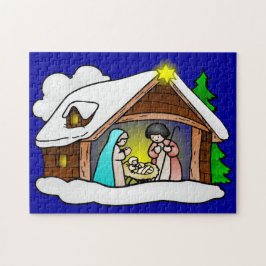 Niedlicher WeihnachtsCartoonNativity Puzzle