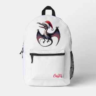Niedlicher Weihnachtsdinosaurier Bedruckter Rucksack