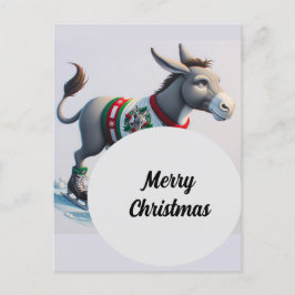 Niedlicher WeihnachtsDonkey Postkarte