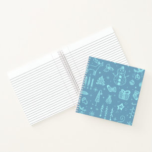 Niedlicher Weihnachtsdoodle Zeichnend Illustration Notizbuch