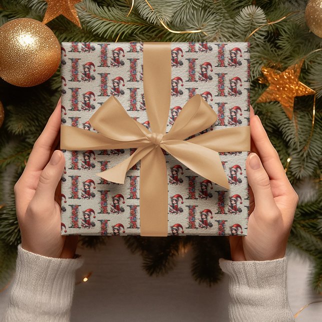 Niedlicher Weihnachtself-Festbrief I Geschenkpapier (Von Creator hochgeladen)