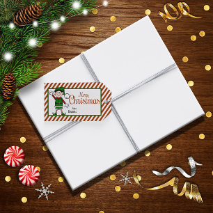 Niedlicher Weihnachtself Geschenkanhänger