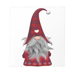 Niedlicher Weihnachtself Gnome Notizblock