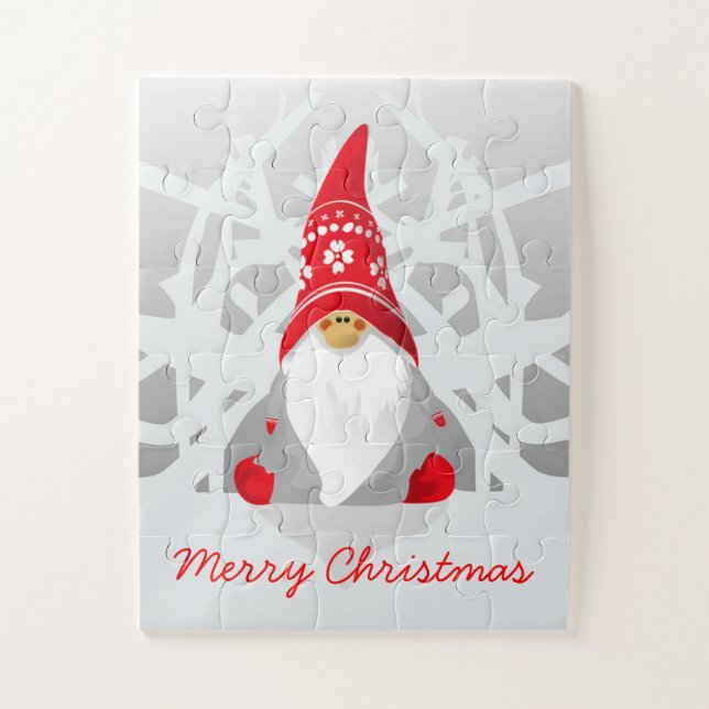 Niedlicher Weihnachtself Puzzle (Vertikal)