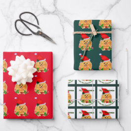 Niedlicher Weihnachtsfeiertag Geschenkpapier Set