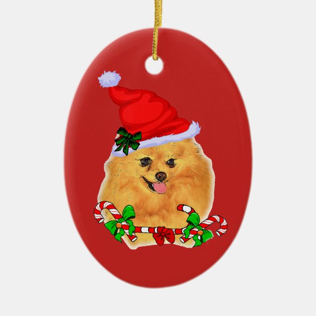 Niedlicher Weihnachtsfeiertag Keramik Ornament (Vorne)