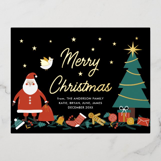 Niedlicher Weihnachtsfeiertag Postkarte (Vorderseite)