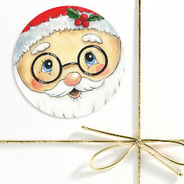 Niedlicher Weihnachtsfeiertag Wasserfarbe Weihnach Runder Aufkleber