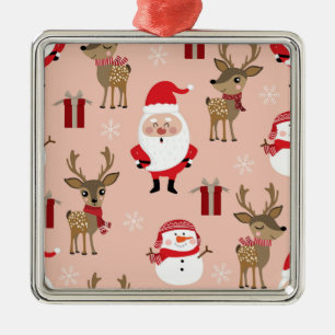 Niedlicher Weihnachtsfeiertags-Cartoon Ornament Aus Metall