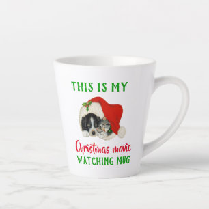Niedlicher Weihnachtsfilm Vintag Milchtasse