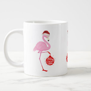 Niedlicher Weihnachtsflamingo Jumbo-Tasse