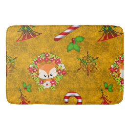 Niedlicher Weihnachtsfox Badematte