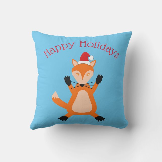 Niedlicher Weihnachtsfox Custom Kissen (Rückseite)