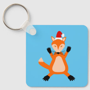 Niedlicher Weihnachtsfox Custom Schlüsselanhänger