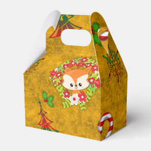 Niedlicher Weihnachtsfox Geschenkschachtel