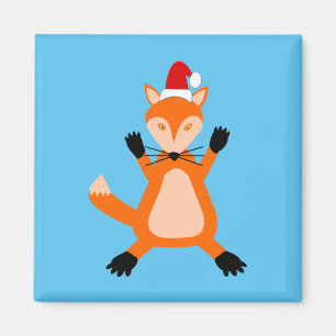 Niedlicher Weihnachtsfox Magnet