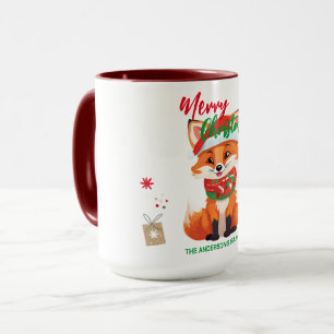 Niedlicher Weihnachtsfox Weihnachten Weihnachtsfei Tasse