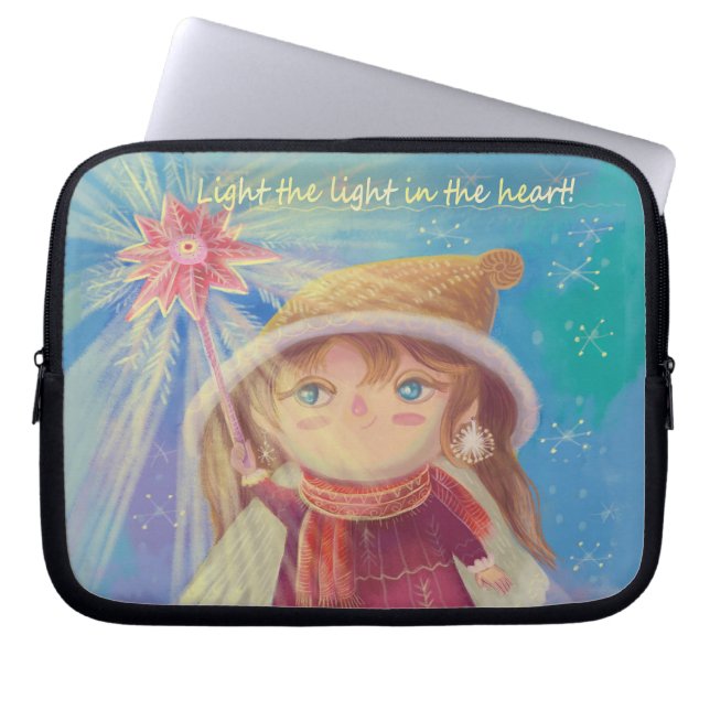 niedlicher Weihnachtsgel Laptopschutzhülle (Vorderseite)
