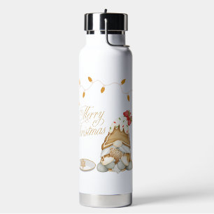 Niedlicher Weihnachtsgenom essen Weihnachtskoch Trinkflasche