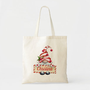 Niedlicher Weihnachtsgenom Red Strip Hat Individue Tragetasche