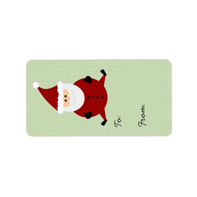 Niedlicher Weihnachtsgeschenk-Tag Adressaufkleber (Vorne)