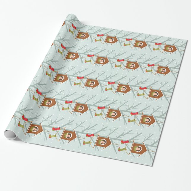 Niedlicher Weihnachtsginger Brot House Geschenkpapier (Ungerollt)