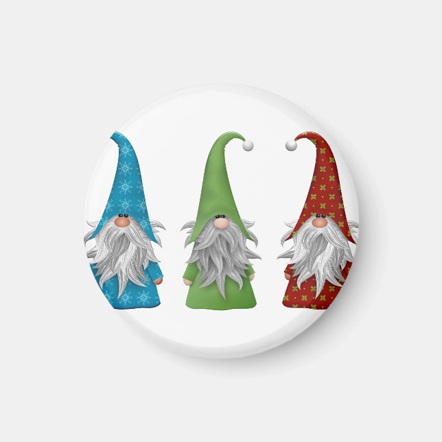 Niedlicher Weihnachtsgnome  Magnet (Vorne)