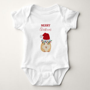 Niedlicher WeihnachtsHamster Funny Animal Weihnach Baby Strampler