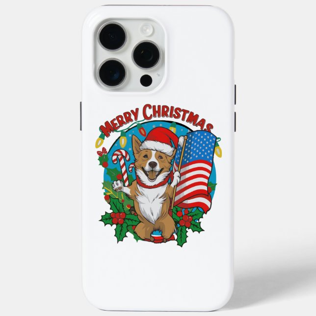 Niedlicher Weihnachtshund Case-Mate iPhone Hülle (Rückseite)