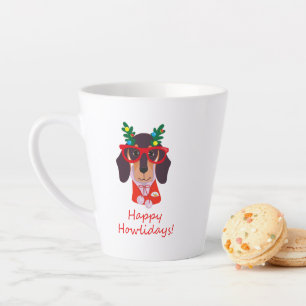 Niedlicher Weihnachtshund Happy Howlidays Dackel D Milchtasse