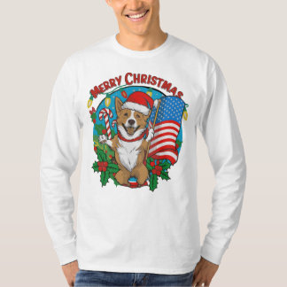 Niedlicher Weihnachtshund T-Shirt