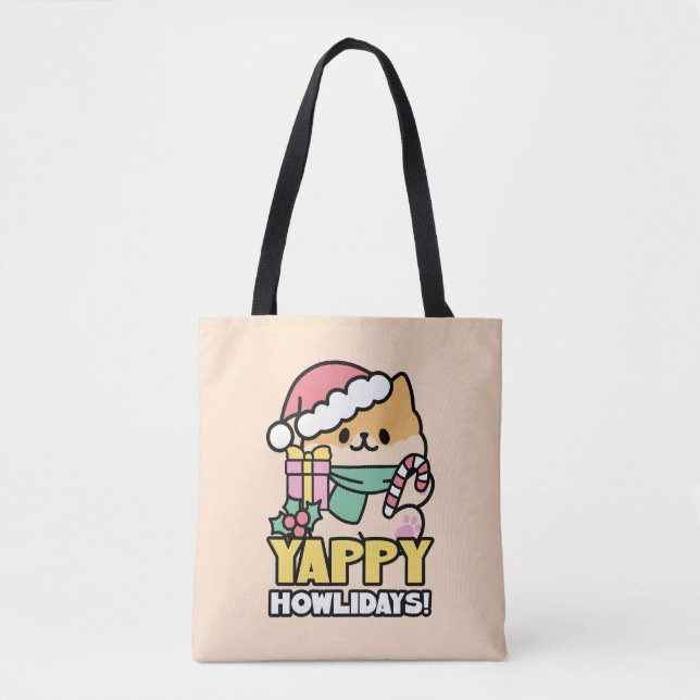 Niedlicher Weihnachtshund - Yappy Howlidays (Vorderseite)