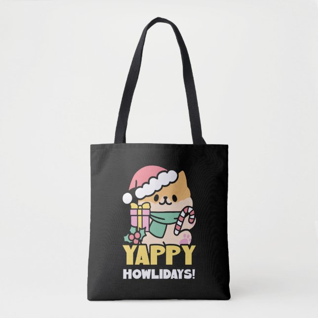 Niedlicher Weihnachtshund - Yappy Howlidays (Vorderseite)