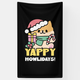 Niedlicher Weihnachtshund - Yappy Howlidays Banner