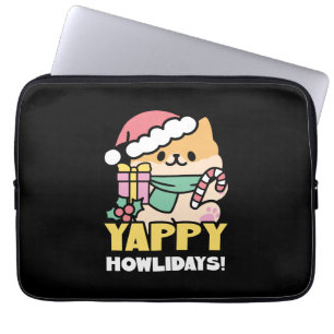 Niedlicher Weihnachtshund - Yappy Howlidays Laptopschutzhülle