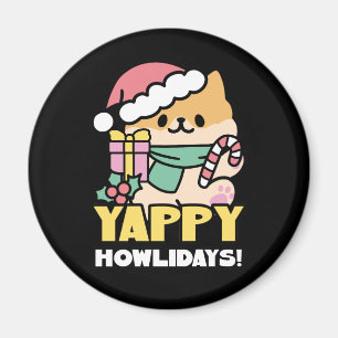 Niedlicher Weihnachtshund - Yappy Howlidays Magnet