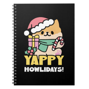 Niedlicher Weihnachtshund - Yappy Howlidays Notizblock