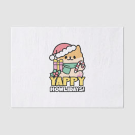 Niedlicher Weihnachtshund - Yappy Howlidays Seidenpapier