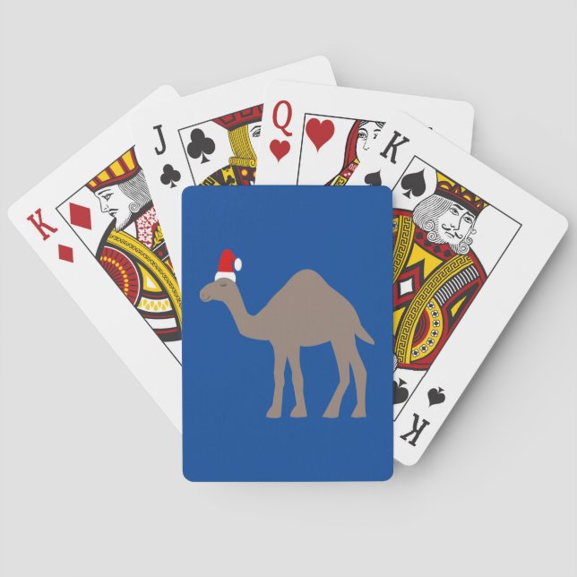 Niedlicher Weihnachtskamel Spielkarten (Rückseite)