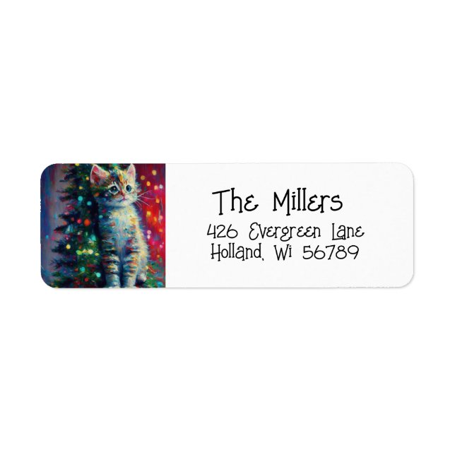 Niedlicher Weihnachtskätzchen Feiertag (Vorne)