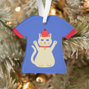 Niedlicher WeihnachtskatzenIndividuelle Name Ornament