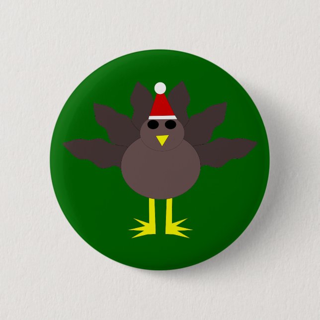 Niedlicher Weihnachtsknopf Button (Vorderseite)