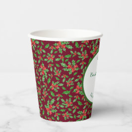 Niedlicher Weihnachtskochtausch Party Individuelle Pappbecher
